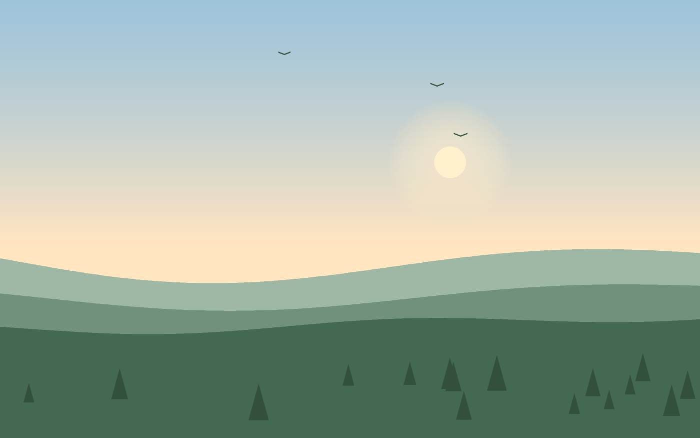 Illustrazione di un paesaggio