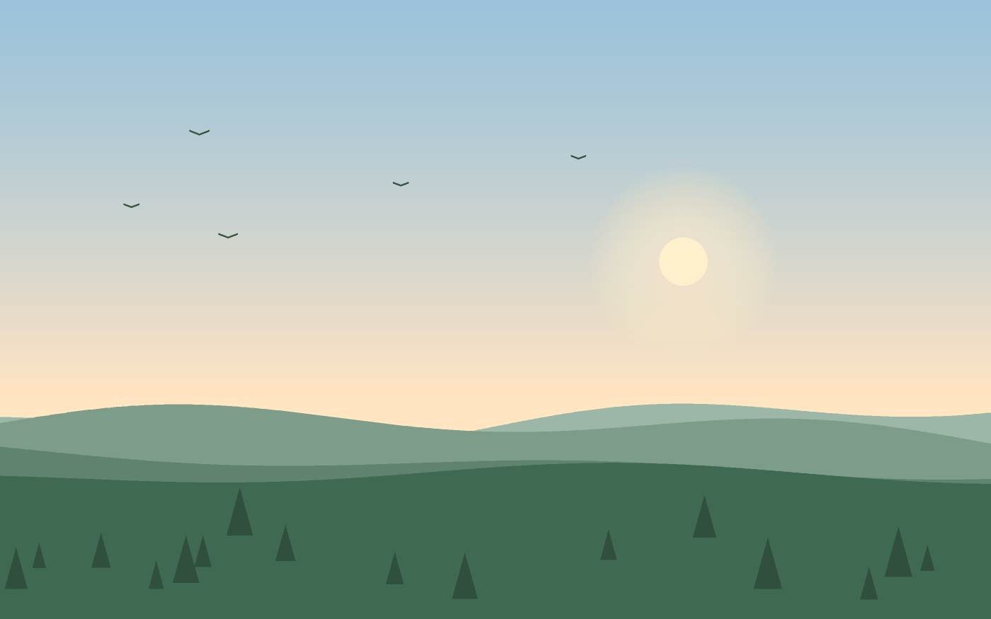 Illustrazione di un paesaggio