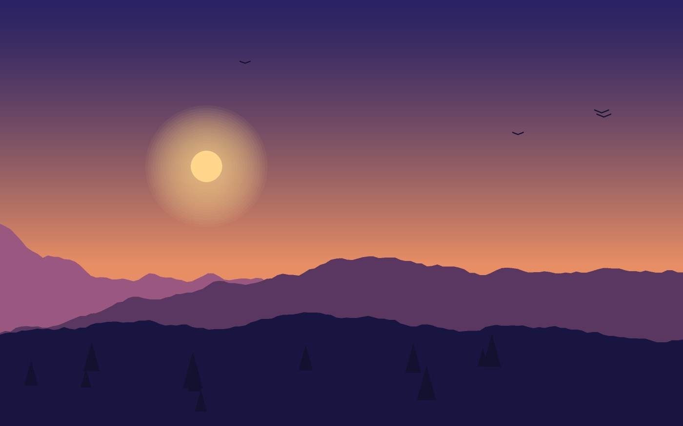 Illustrazione di un paesaggio