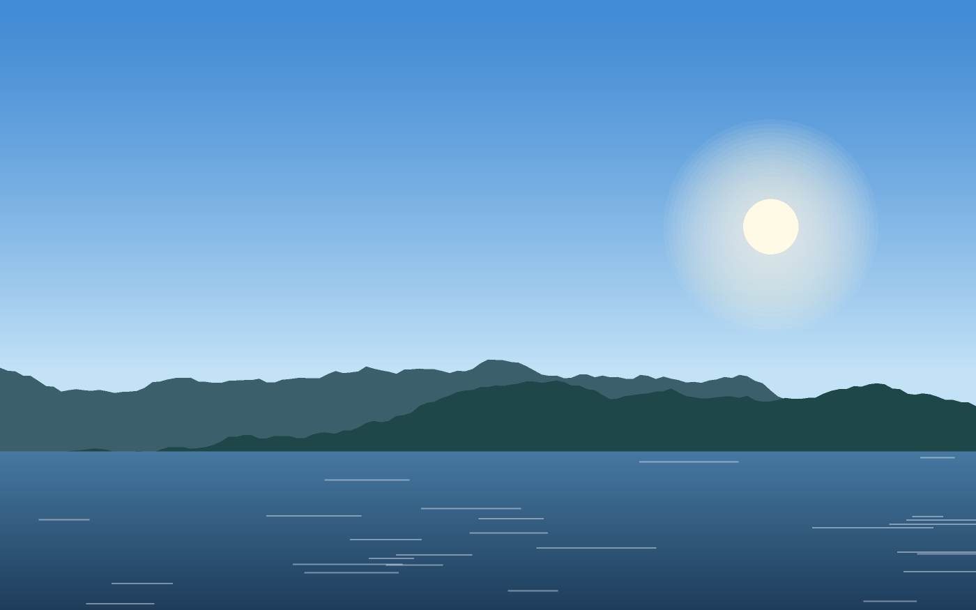 Ilustração de uma paisagem