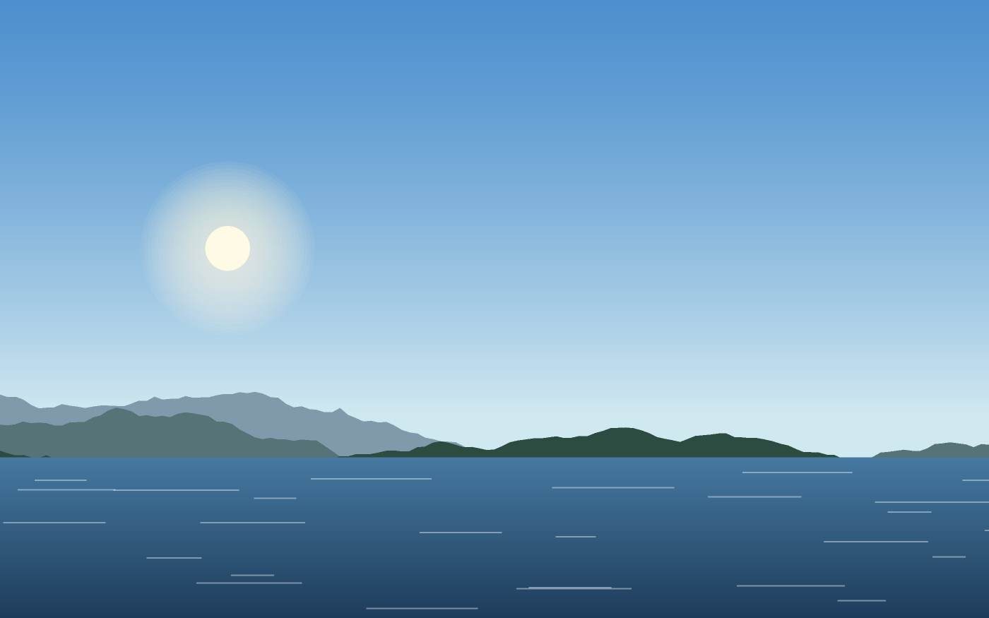 Ilustração de uma paisagem