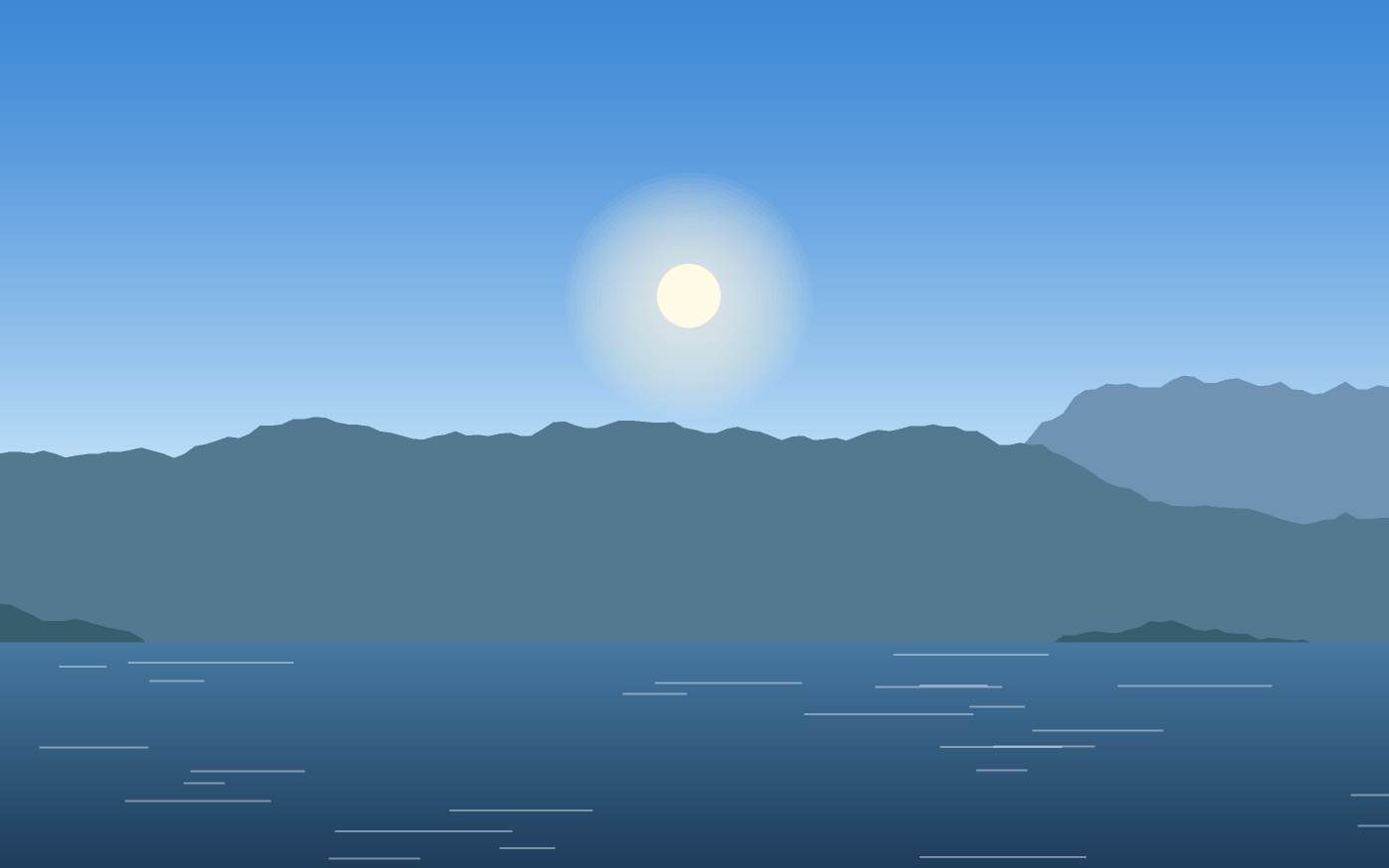 Ilustração de uma paisagem
