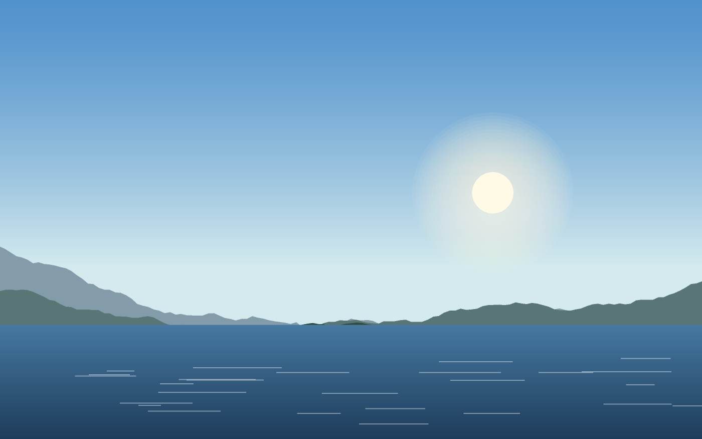 Ilustração de uma paisagem